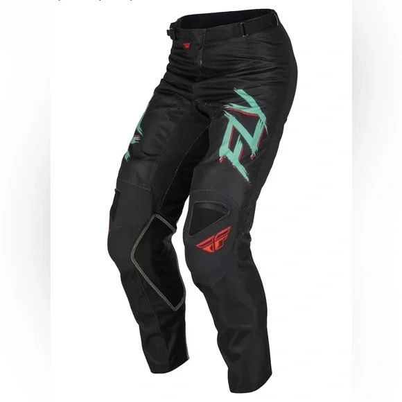Fly Racing Black and Teal Pants - Picture 7 of 7